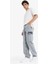 %100 Pamuk Relax Fit Rahat Kesim Kargo Cepli Geniş Paça Jean Pantolon D7263AX25SP 10