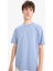 %100 Pamuk Oversize Geniş Kalıp Bisiklet Yaka Basic Düz Kısa Kollu Tişört E6885AXNS 10