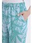 Wide Leg Geniş Paça Desenli Beli Lastikli Viskon Pantolon E1824AX25SP 9