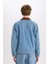%100 Pamuk Slim Fit Dar Kesim Kontrast Yakalı Mevsimlik Baharlık Denim Ceket E6533AX25SP 18