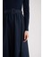 Regular Fit Bisiklet Yaka Paraşüt Uzun Kollu Maxi Tesettür Elbise E5916AX25SP 11