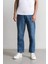 %100 Pamuk Baggy Fit Geniş Kalıp Normal Bel Geniş Paça Jean Pantolon B5783AX25SP 15