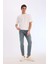 Slim Tapered Fit Dar Kalıp Normal Bel Daralan Paça Jean Pantolon E7108AX25SP 11