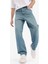 %100 Pamuk Baggy Fit Geniş Kalıp Normal Bel Geniş Paça Soluk Efektli Jean Pantolon D7279AX25SP 15