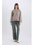 Oversize Geniş Kalıp Bisiklet Yaka Basic Düz Triko Kazak D0036Ax25Sp 8