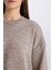 Oversize Geniş Kalıp Bisiklet Yaka Basic Düz Triko Kazak D0036Ax25Sp 11