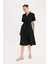 A Kesim Gömlek Yaka Kuşaklı Poplin Kısa Kollu Midi Elbise E7114AX25SP 7