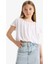 Kız Çocuk Yuvarlak Yaka Kısa Kollu Bluz E6855A825SM 8