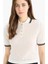 Regular Fit Polo Yaka Kısa Kollu Triko Kazak E7153AX25SP 7