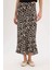 A Kesim Normal Bel Leopar Desenli Saten Maxi Etek D7648AX25SP 9