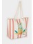 Kadın Ananas Desenli Plaj Çantası E7393AXNS 7