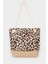 Kadın Leopar Desenli Plaj Çantası E7406AXNS 6