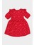 Kız Bebek Desenli Kısa Kollu Flamlı Poplin Elbise E5809A525SP 6