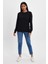Kadın Bisiklet Yaka Rahat Kalıp 3 Iplik Kalın Sweatshirt SPR24SWK-36 1