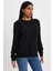 Kadın Bisiklet Yaka Rahat Kalıp 3 Iplik Kalın Sweatshirt SPR24SWK-36 4