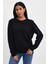 Kadın Bisiklet Yaka Rahat Kalıp 3 Iplik Kalın Sweatshirt SPR24SWK-36 5