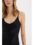 Bodycon Vücudu Saran Basic Düz Saten Kolsuz Maxi Siyah Abiye Elbise E7256AX25SP 13