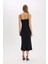 Bodycon Vücudu Saran Basic Düz Saten Kolsuz Maxi Siyah Abiye Elbise E7256AX25SP 14