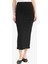 Yüksek Bel Fitilli Kaşkorse Basic Düz Maxi Siyah Kalem Etek C4497AX25SP 11