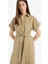 A Kesim Gömlek Yaka Kuşaklı Poplin Kısa Kollu Midi Elbise E6489AX25SP 9