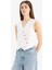 Regular Fit V Yaka Çapraz Düğmeli Tensel Blazer Yelek D4568AX25SP 8