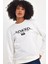 Kadın Bisiklet Yaka Rahat Kalıp 3 Iplik Kalın Tokyo Baskılı Sweatshirt SPR24SWK30 5