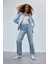 Straight Fit Yüksek Bel Bilek Boy Jean Yıkamalı Pantolon E3191AX25SP 10