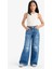 Kız Çocuk Wide Leg Yırtık Detaylı Geniş Paça Jean Pantolon E5882A825AU 7