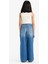 Kız Çocuk Wide Leg Yırtık Detaylı Geniş Paça Jean Pantolon E5882A825AU 12