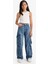 Kız Çocuk Wide Leg Kargo Geniş Paça Jean Pantolon E6184A825AU 7