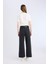 Culotte Yüksek Bel Rahat Kalıp Bilek Boy İspanyol Paça Kemerli Jean Yıkamalı Pantolon D5887AX25SP 14
