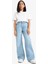 Kız Çocuk Straight Wide Standart Paça Jean Pantolon E7322A825AU 8