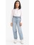 Kız Çocuk Paperbag Standart Paça Jean Pantolon E6181A825AU 7