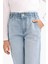 Kız Çocuk Paperbag Standart Paça Jean Pantolon E6181A825AU 11