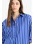 Oversize Geniş Kalıp Çizgili Poplin Uzun Kollu Gömlek E6615AX25SP 10