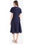 Bisiklet Yaka Yarasa Kollu Basic Düz Midi Elbise E6028AX25SP 19