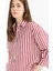 Oversize Geniş Kalıp Çizgili Uzun Kollu Gömlek 10