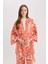Relax Fit Desenli Kuşaklı Kimono D5443AX25SP 11