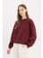 Regular Fit Bisiklet Yaka Kalın Basic Düz Sweatshirt D6645AX25SP 8