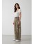 Baggy Fit Leopar Desenli Yüksek Bel Standart Boy Gabardin Pantolon D8149AX25SP 12