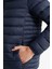 Su İtici Slim Fit Dar Kesim İç Cep Detaylı Kapüşonlu Fermuarlı Cepli Şişme Mont N4661AZ25AU 13