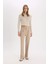Wide Leg Kumaş Palazzo Pantolon Çift Cepli Normal Bel Standart Boy D5066AX25SP 13