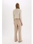 Wide Leg Kumaş Palazzo Pantolon Çift Cepli Normal Bel Standart Boy D5066AX25SP 16