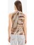 Slim Fit Dar Kesim Batik Bisiklet Yaka Tül Kolsuz Bluz E8471AX25SP 20