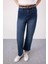 Culotte Yüksek Bel Kısa Geniş Paça Kemerli Jean Yıkamalı Pantolon D4325AX25SP 12