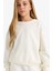 Kız Çocuk Okul Relax Fit Bisiklet Yaka Baskılı 2'li Sweatshirt E6474A825AU 13
