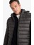 Su İtici Slim Fit Dar Kesim İç Cep Detaylı Kapüşonlu Fermuarlı Cepli Şişme Mont N4661AZ25AU 14