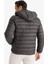 Su İtici Slim Fit Dar Kesim İç Cep Detaylı Kapüşonlu Fermuarlı Cepli Şişme Mont N4661AZ25AU 17