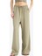 Keten Karışımlı Palazzo Pantolon Wide Leg Geniş Bol Paça Üç Cepli Normal Bel Basic Düz Standart Boy C4545AX25SP 10