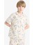 Erkek Çocuk Oversize Geniş Kalıp Polo Yaka Poplin Kısa Kollu Gömlek E5830A825HS 15